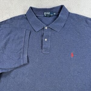 Polo Ralph Lauren Shirt Mens 3XLT Blue Short Sleeve Pony Collared Golf Top